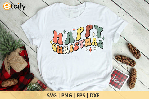 Retro Christmas T-shirt Design Bundle SVG etcify 