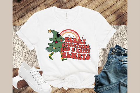 Retro Christmas Tree Cartoon Sublimation SVG designartist 