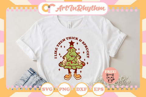 Retro Christmas tree svg / I like them thick and sprucey SVG Artinrhythm shop 