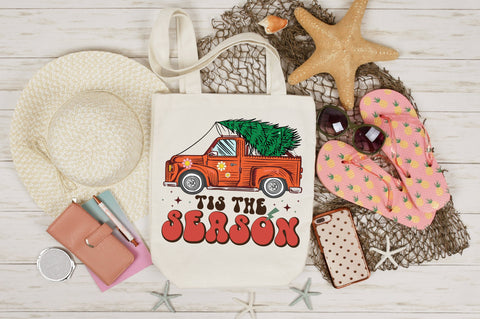 Retro Christmas Truck Sublimation SVG designartist 