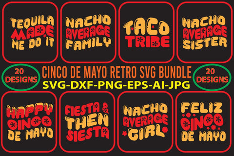 Retro Cinco De Mayo SVG Bundle SVG Syaman 