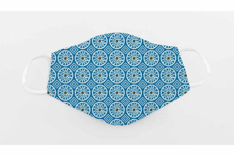 Retro Circle Pattern Face Mask Sublimation Designs Sublimation Digital Honeybee 