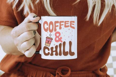 Retro Coffee & Chill Svg SVG Creativeart88 