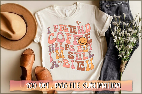 Retro Coffee Sublimation Bundle, PNG SVG Shetara Begum 