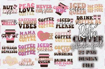 Retro Coffee Sublimation Bundle Sublimation Creativeart88 