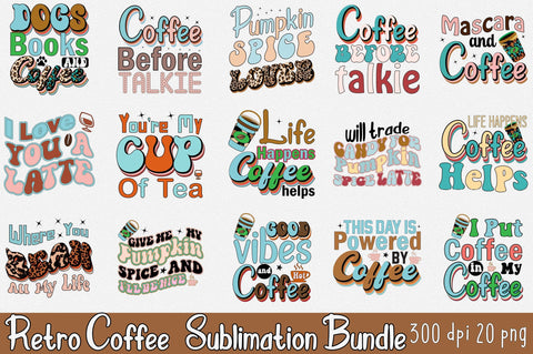 Retro Coffee Sublimation Bundle Sublimation SVGArt 