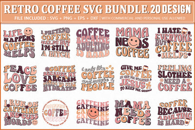 Retro Coffee SVG Bundle, Coffee SVG Files SVG Shetara Begum 