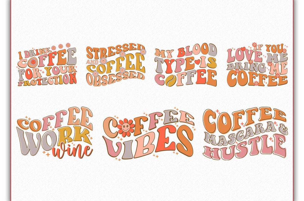 Retro Coffee SVG Bundle, Funny Coffee - So Fontsy