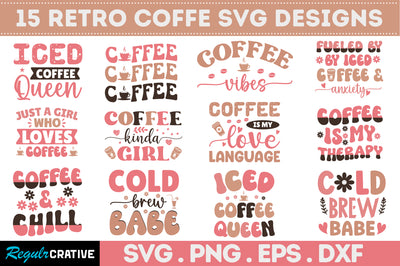 Retro Coffee SVG Bundle SVG Regulrcrative 