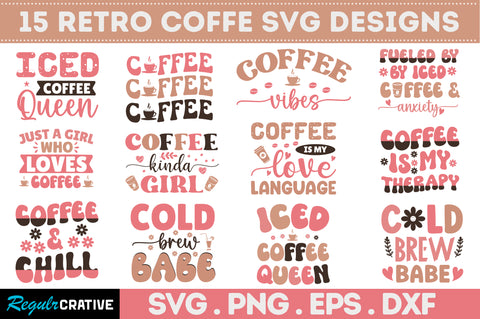 Retro Coffee SVG Bundle SVG Regulrcrative 