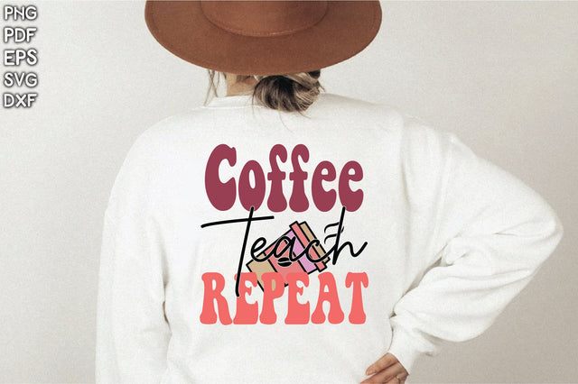 Retro Coffee Teach Repeat Vol-1 Sublimation Creativeart88 