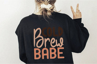 Retro Cold Brew Babe Svg SVG Creativeart88 
