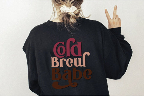 Retro Cold Brew Babe Svg Vol-1 SVG Creativeart88 