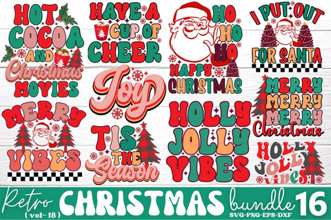 Retro Cozy Christmas SVG Bundle SVG DESIGNISTIC 