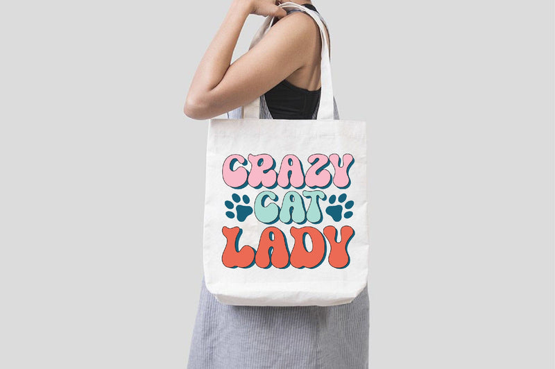 Retro Crazy cat lady SVG Design SVG SVGista 