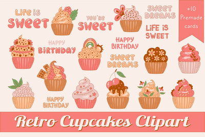 Retro Cupcakes Sublimation Rin Green 