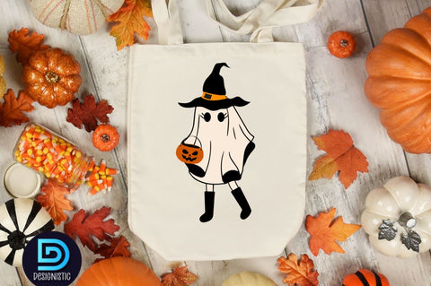 Retro Cute Ghost PNG Clipart Sublimation DESIGNISTIC 