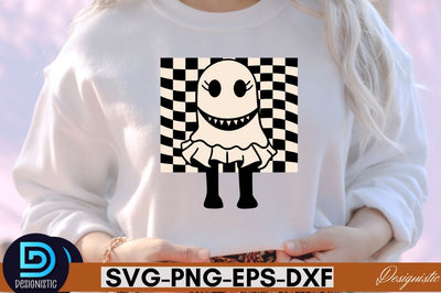 Retro Cute Ghost PNG Clipart Sublimation DESIGNISTIC 