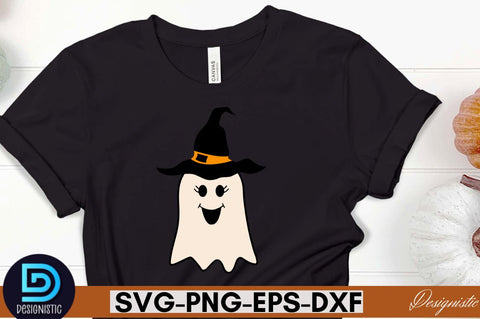 Retro Cute Ghost PNG Clipart SVG DESIGNISTIC 