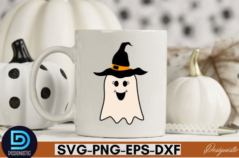 Retro Cute Ghost PNG Clipart SVG DESIGNISTIC 