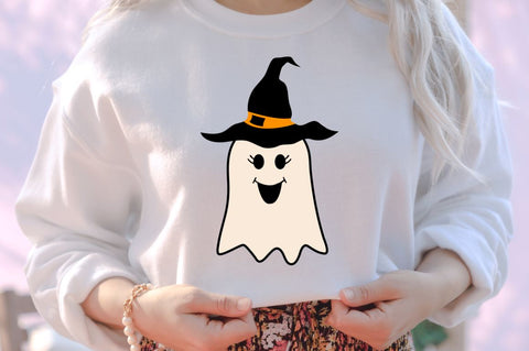 Retro Cute Ghost PNG Clipart SVG DESIGNISTIC 