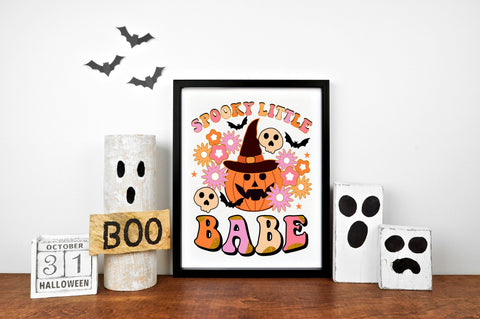 Retro Cute Halloween Sublimation Bundle, Fall PNG SVG Shetara Begum 