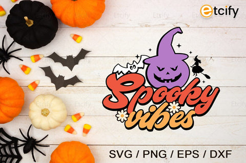 Retro Cute Halloween Sublimation Bundle, Halloween svg bundle, Groovy Halloween design, retro halloween png, retro design, boo png,witch png SVG etcify 