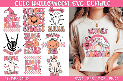 Retro Cute Halloween SVG Bundle PNG SVG Freeling Design House 