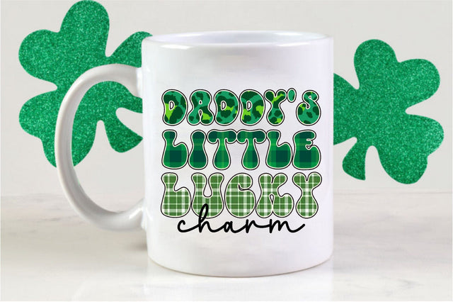 Retro daddy's little lucky charm Sublimation Sublimation SVGista 