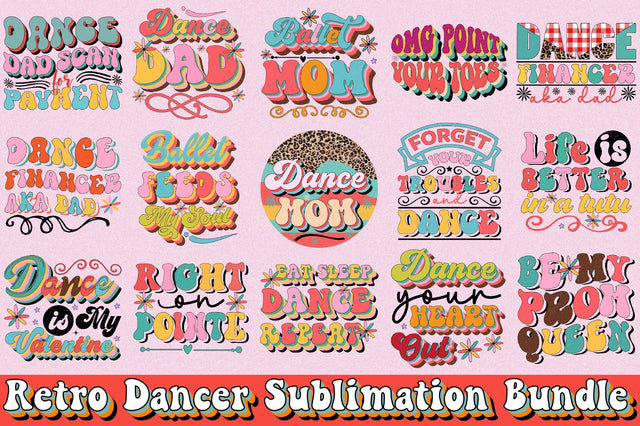 Retro Dancer Sublimation Bundle Sublimation SVGArt 