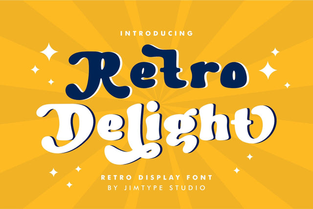 Retro Delight - Groovy Display Font Font Jimtype Studio 