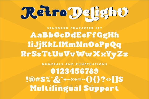Retro Delight - Groovy Display Font Font Jimtype Studio 