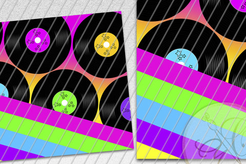 Retro Disco 20oz Skinny Tumbler Sublimation/ 80’s, 90’s/ Neon/ Pink, Orange Sublimation Marlene Campos 