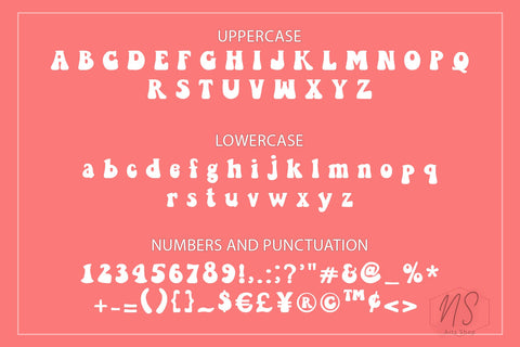 Retro display font, groovy font, boho font Font NS Arts Shop 