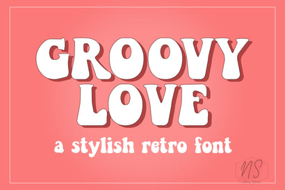Retro display font, groovy font, boho font Font NS Arts Shop 