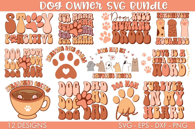 Retro Dog SVG Bundle PNG Cut file SVG Freeling Design House 