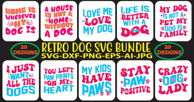 Retro Dog SVG Bundle SVG Syaman 
