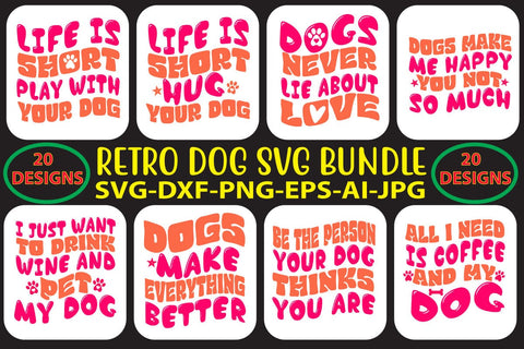 Retro Dog SVG Bundle SVG Syaman 