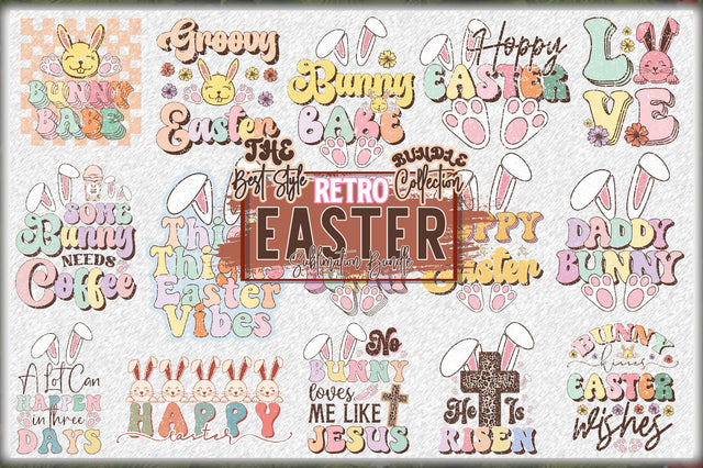 Retro Easter Sublimation Bundle Sublimation Jagonath Roy 