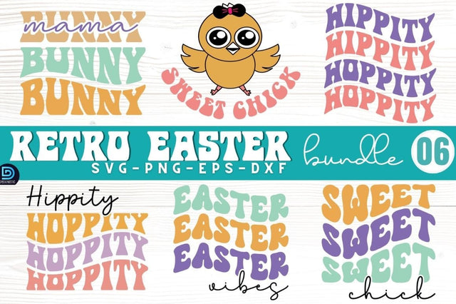 Retro Easter SVG Bundle, Easter Svg Bundle SVG DESIGNISTIC 