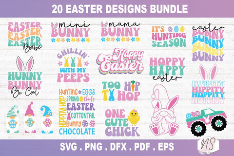 Retro Easter SVG Bundle, Easter Svg files, Spring Svg, Easter svg for Shirts, Easter Bundle, Easter Quotes, Cut Files, Cricut file SVG NS Arts Shop 