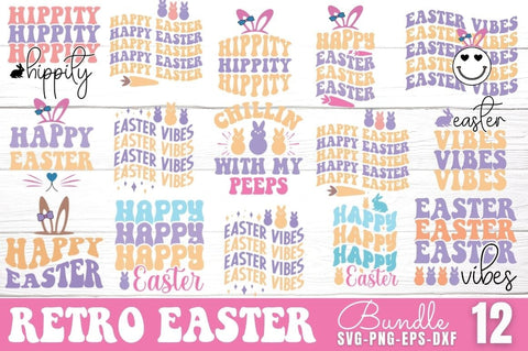 Retro Easter SVG Bundle SVG DESIGNISTIC 