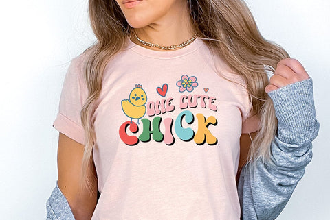 Retro Easter SVG Design, One cute chick SVG FiveStarCrafting 