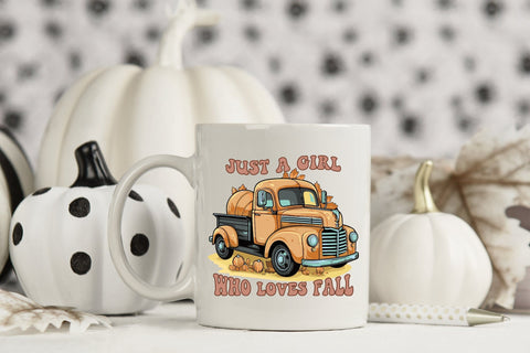 Retro Fall PNG - Just a Girl Who Loves Fall Sublimation CraftLabSVG 