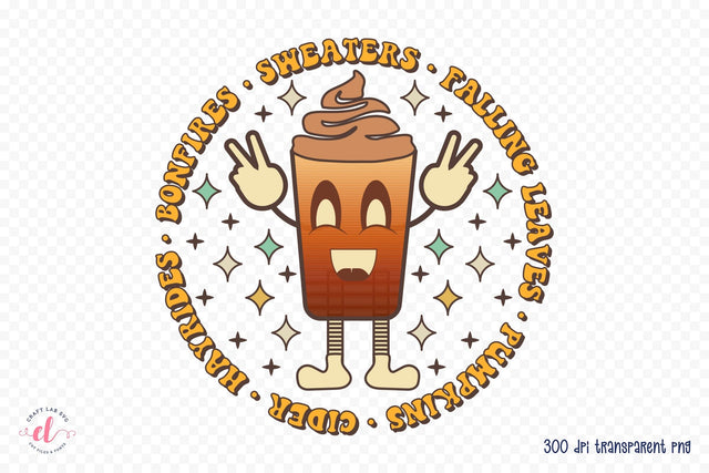 Retro Fall PNG Sublimation Design Sublimation CraftLabSVG 