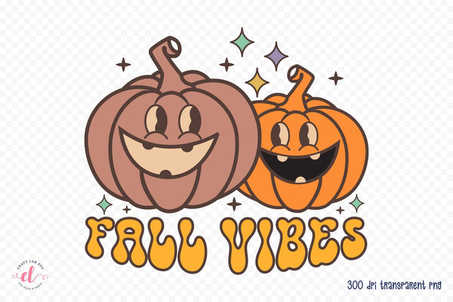 Retro Fall Sublimation Design | Fall Vibes PNG SVG CraftLabSVG 