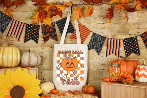 Retro Fall Sublimation Design, Happy Fall Y'all Sublimation CraftLabSVG 
