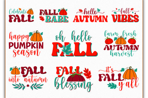 Retro Fall SVG Bundle, Autumn Bundle SVG Shetara Begum 