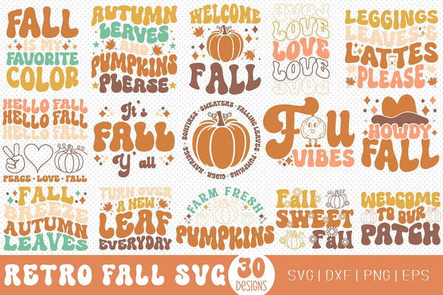 Retro Fall SVG Bundle SVG CraftLabSVG 