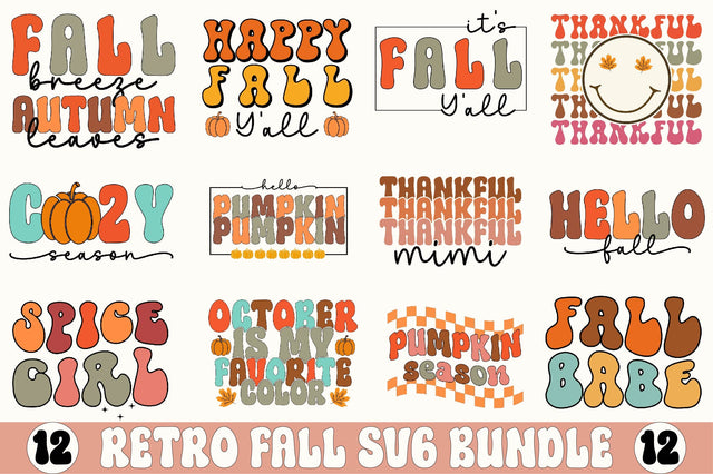 Retro Fall Svg Bundle SVG SVGista 